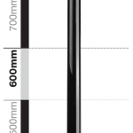 Heavy Duty Fibreglass Raydome Antenna – BLACK (6.6 dBi Gain)